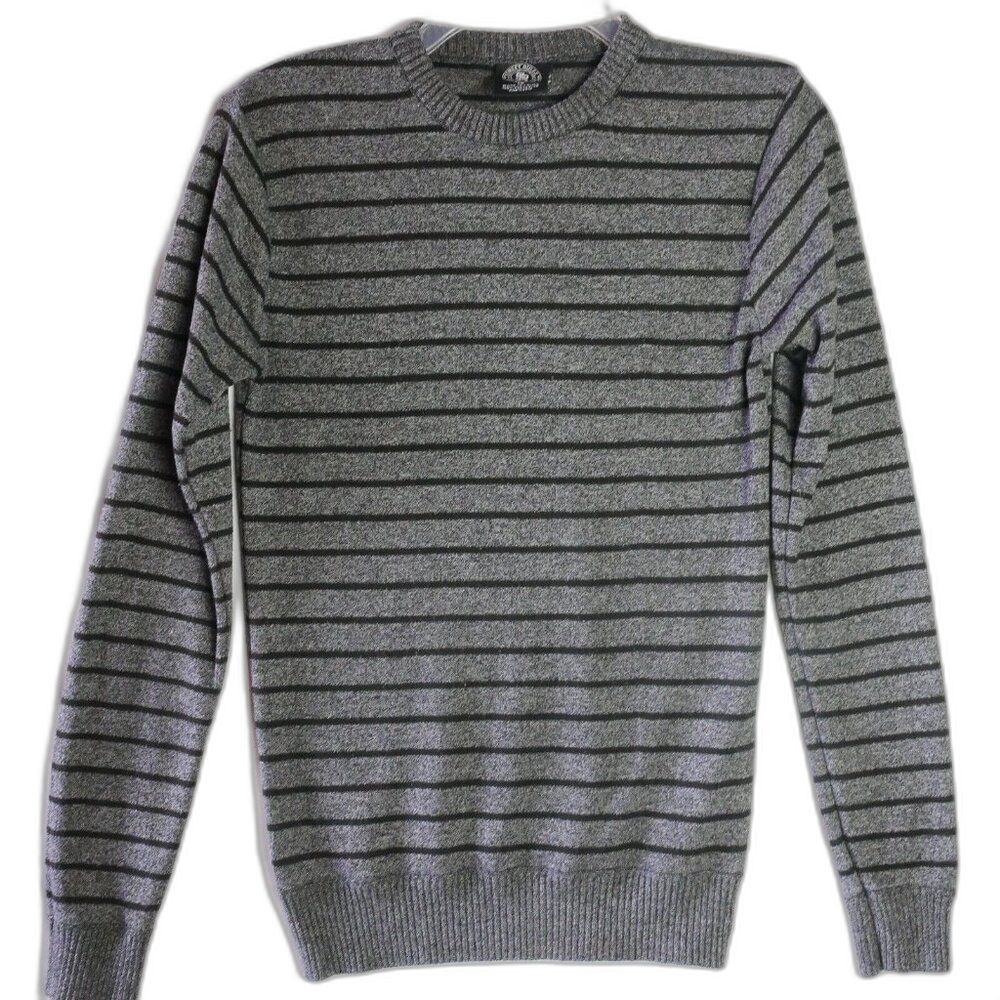 Street Rules Clothing Co Boys Size 18 Sweater Gray w Stripes Pull Over